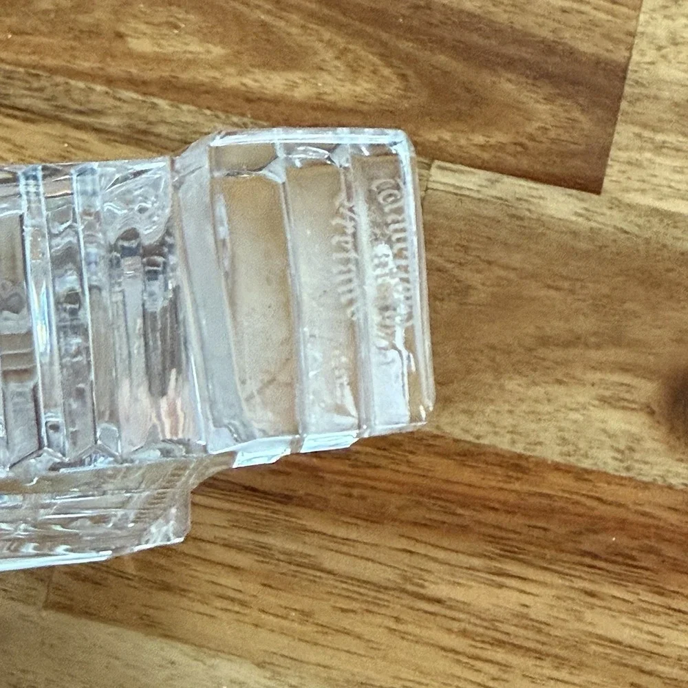 Vintage Waterford Crystal Coliseum Mantel Clock Base ONLY, NO CLOCK. CHIP READ